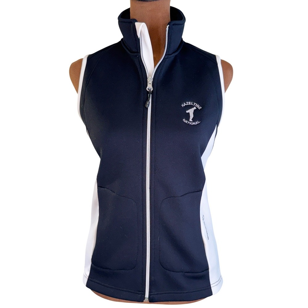 Sunice‎ Golf Vest Women Small from Hazeltine National Black White Zip-Up EUC - Picture 3 of 10